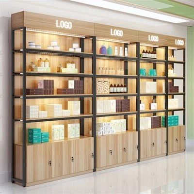 Exhibidores de cosméticos modernos para tienda minorista de maquillaje