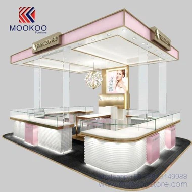Escaparate de exhibición de joyería de madera