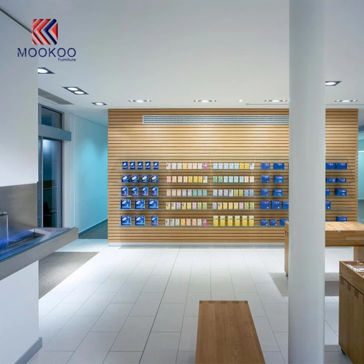 Farmacia Shop Checkout Counter Clear Glass Display Racks