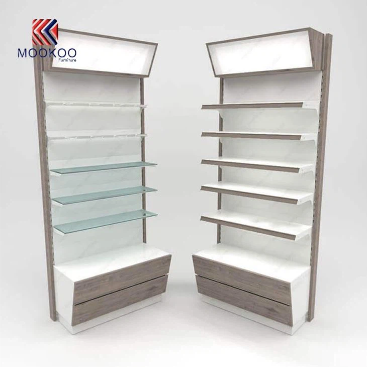Floor Standing Wooden Display Farmacia Cabinet Drugstore Healthy Product Shelves