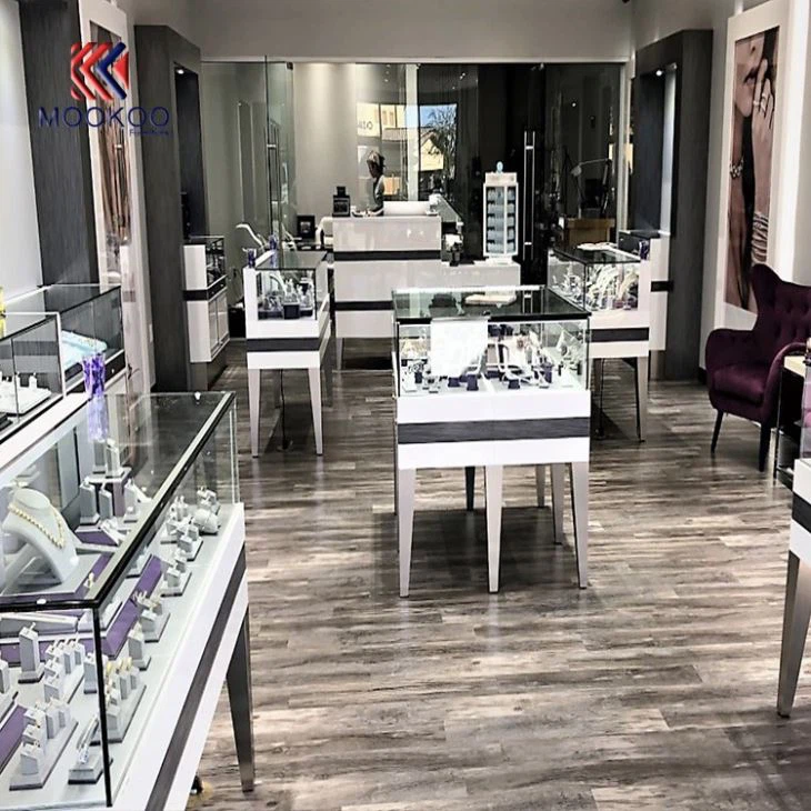 Luxury Jewelry Showcase Display Furniture Boutique Cabinet Design For Sale