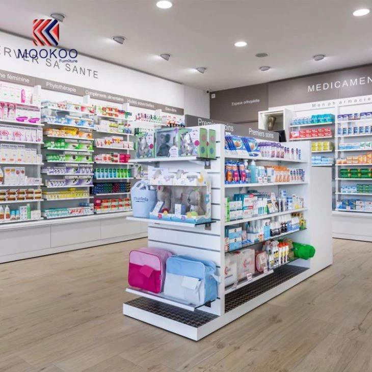 Modern Pharmacy Shop Display Counter