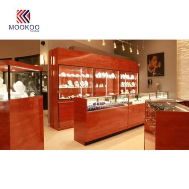 Gabinete de exhibición comercial de lujo de la joyería para la joyería