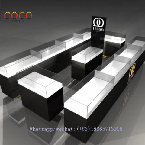 Quiosco de exhibición de madera de la joyería