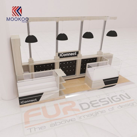 Diseño de escaparate de quiosco de teléfono