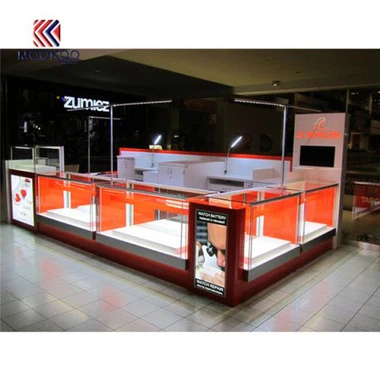 Hermosa joyería quiosco vidrio templado joyería tienda muebles