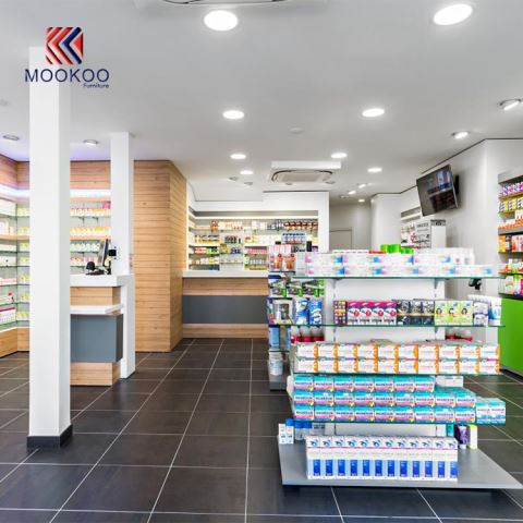Tienda de farmacia refinada Muebles de exhibición
